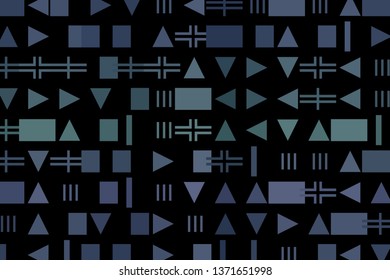 Geometric shapes vector background. Composition with colorful symbols and shapes. Minimal modern cover design. 