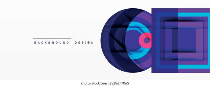 Geometric shapes vector design with dynamic shadow effect features a captivating composition, where precise forms intersect and overlap
