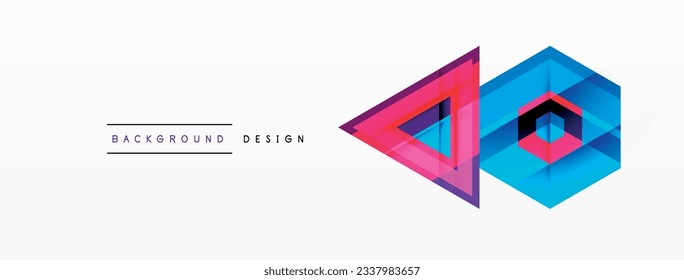 Geometric shapes vector design with dynamic shadow effect features a captivating composition, where precise forms intersect and overlap