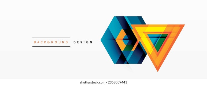 Geometric shapes vector design with dynamic shadow effect features a captivating composition, where precise forms intersect and overlap