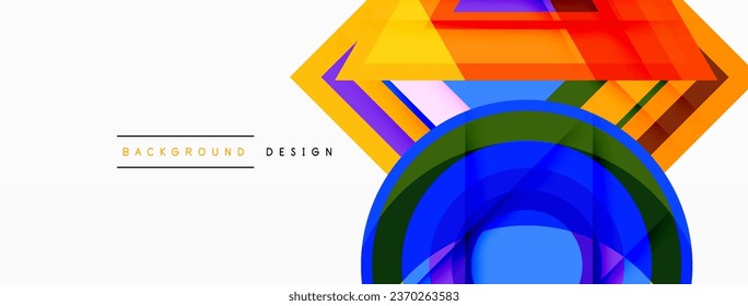 Geometric shapes vector design with dynamic shadow effect features a captivating composition, where precise forms intersect and overlap