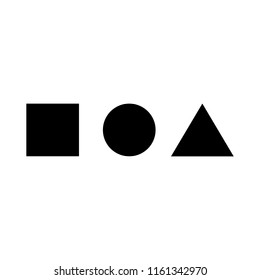 geometric shapes, vector icon