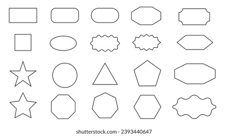 Geometric shapes vector. Geometric shapes vector illustration isolated on a white background.