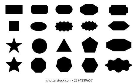 Geometric shapes vector. Geometric shapes vector illustration isolated on a white background.