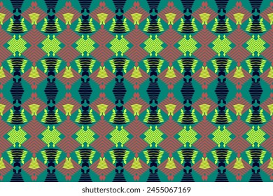 Geometric shapes vector illustration local indigenous culture patterns unique contemporary fashion style textile design ornaments seamless decorative art fabric graphic colorful 