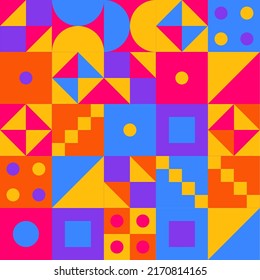 Geometric shapes. Vector geometric minimalistic artwork with simple geometrical shapes. Abstract vector pattern design