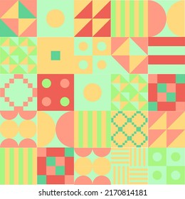 Geometrische Formen. Vektorgeometrische minimalistische Kunstwerke mit einfachen geometrischen Formen. Abstraktes Vektordesign