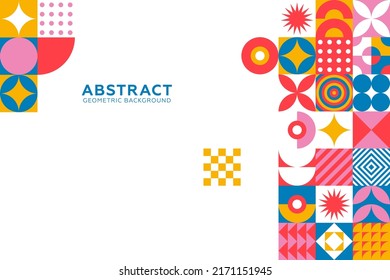 Geometrische Formen. Vektorgeometrische minimalistische Kunstwerke mit einfachen geometrischen Formen. Abstraktes Vektordesign