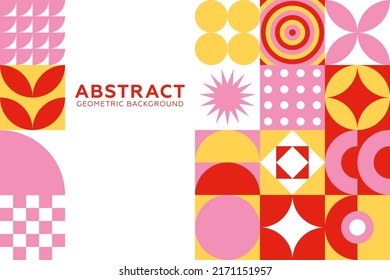 Geometric shapes. Vector geometric minimalistic artwork with simple geometrical shapes. Abstract vector pattern design