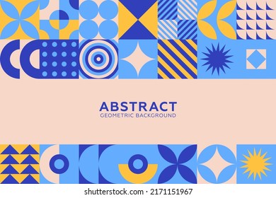 Geometrische Formen. Vektorgeometrische minimalistische Kunstwerke mit einfachen geometrischen Formen. Abstraktes Vektordesign