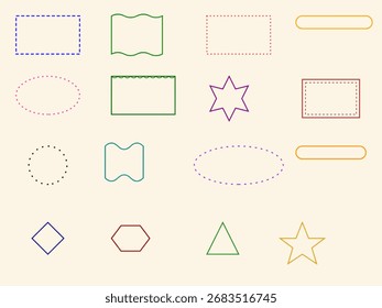 Geometric Shapes Vector of Rectangle,Circle and more 