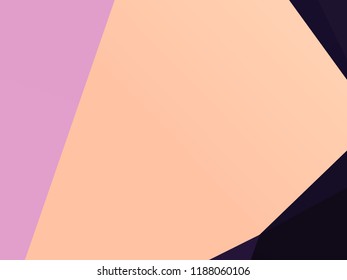 Geometric shapes Wallpaper. The combination of Triangles and irregular squares, rectangles of different shades of purple. Minimalist vector graphics. Simple design for covers, banners, cards, posters.