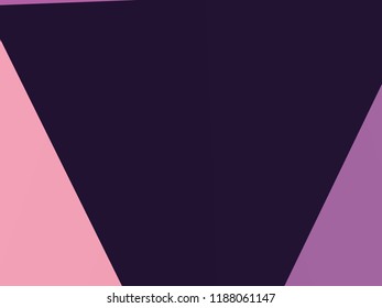 Geometric shapes Wallpaper. The combination of Triangles and irregular squares, rectangles of different shades of purple. Minimalist vector graphics. Simple design for covers, banners, cards, posters.