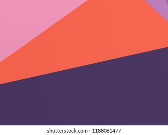 Geometric shapes Wallpaper. The combination of Triangles and irregular squares, rectangles of different shades of purple. Minimalist vector graphics. Simple design for covers, banners, cards, posters.