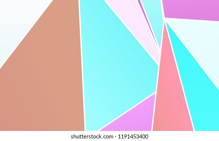 Geometric shapes Wallpaper. The combination of Triangles and irregular squares, rectangles of different shades of purple. Minimalist vector graphics. Simple design for covers, banners, cards, posters.