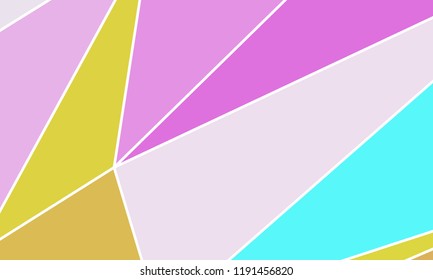 Geometric shapes Wallpaper. The combination of Triangles and irregular squares, rectangles of different shades of purple. Minimalist vector graphics. Simple design for covers, banners, cards, posters.