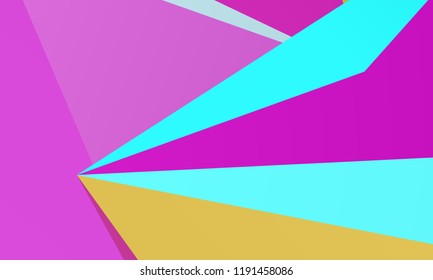 Geometric shapes Wallpaper. The combination of Triangles and irregular squares, rectangles of different shades of purple. Minimalist vector graphics. Simple design for covers, banners, cards, posters.