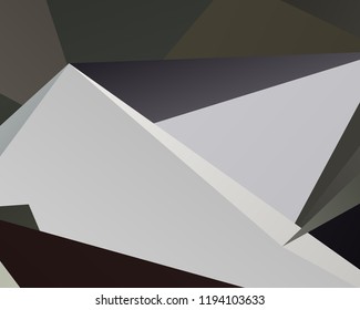 Geometric shapes Wallpaper. The combination of Triangles and irregular squares, rectangles. Minimalist vector graphics. Simple design for covers, banners, cards, posters.
