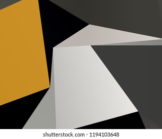 Geometric shapes Wallpaper. The combination of Triangles and irregular squares, rectangles. Minimalist vector graphics. Simple design for covers, banners, cards, posters.