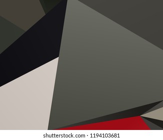 Geometric shapes Wallpaper. The combination of Triangles and irregular squares, rectangles. Minimalist vector graphics. Simple design for covers, banners, cards, posters.