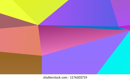 Geometric shapes Wallpaper for print, advertising, social media, networks. Vivid gradient. Neon colors. Abstract geometric background. Vector illustration. Dynamic style