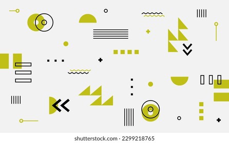 Geometric shapes wallpaper vector design