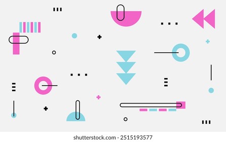 Geometric shapes wallpaper vector design