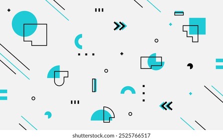 Geometric shapes wallpaper vector design