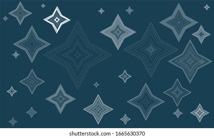 Geometric shapes from white lines to Classic blue color illustration , vector bright mono  fashion background