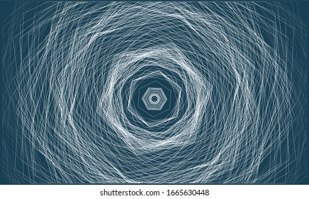 Formas geométricas desde líneas blancas hasta ilustraciones de color azul clásicas , fondo de moda mono claro vectorial