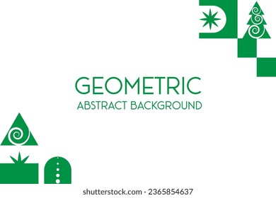 Geometric shapes winter abstract background. 