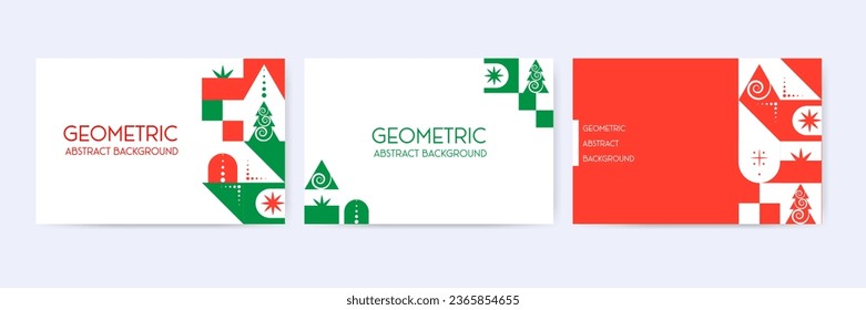 Geometrische Formen Winterabstrakter Hintergrund. 