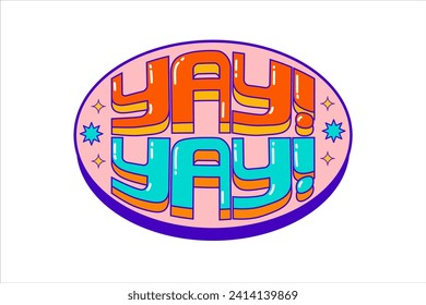 Geometric Shapes y2k Sticker Design