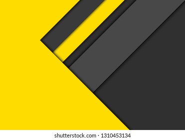 Geometric shapes in yellow and gray. Abstract vector background.