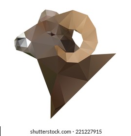 Geometric sheep. Vector illustration. Chinese astrological sign.