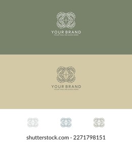 Geometric Shield Balance Shield Wings With Monoline Style and Elegant Design Logo
