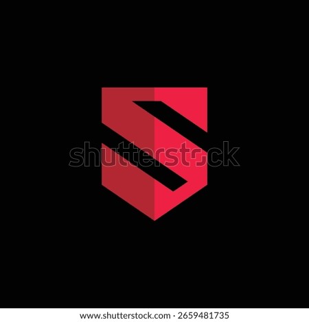 Geometric Shield Letter S Logo Design Vector Template