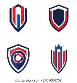 Coleção de logotipo de escudo geométrico para segurança, proteção, defesa, segurança