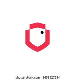 geometric shield logo vector icon illustration
