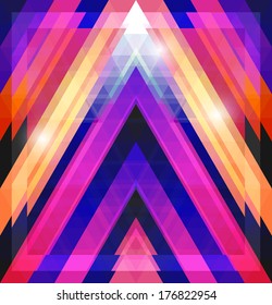 Geometric shining pattern with triangles