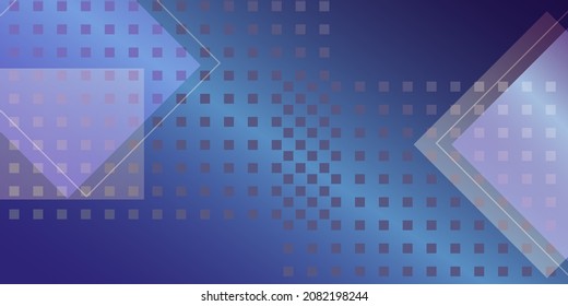 Geometrischer, glänzender blauer Hintergrund. Abstrakter technologischer Hintergrund mit quadratischen Rahmen und Halfton-Effekt. Vectordesign-Element für Banner, Poster, Deckel.