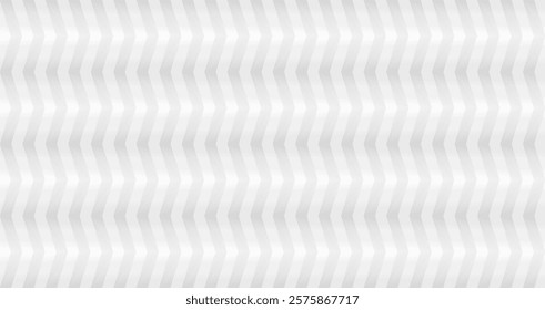 Geometric shiny silver gradient wavy lines seamless pattern vector background