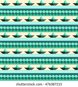 Geometric ships background 