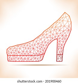 Geometric shoe. For calendar, poster, flyer, card or other.