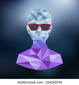 geometric silhouette of a man