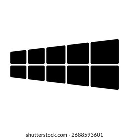 Icono geométrico del Vector de la silueta, ideas modernas y simples de los conceptos, aisladas en el fondo blanco, puede ser para el logotipo