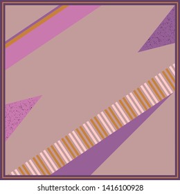 Geometric silk scarf design pattern