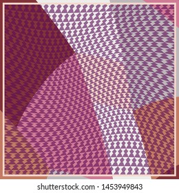 Geometric silk scarf pattern. Hijab design