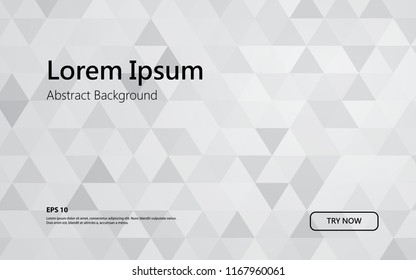 Geometric silver triangles background vector. Abstract retro pattern.