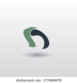 Geometric Simple Abstract Modern Business Logo Design, Letter n